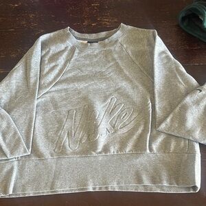 Nike Heather Gray Embossed Sweatshirt